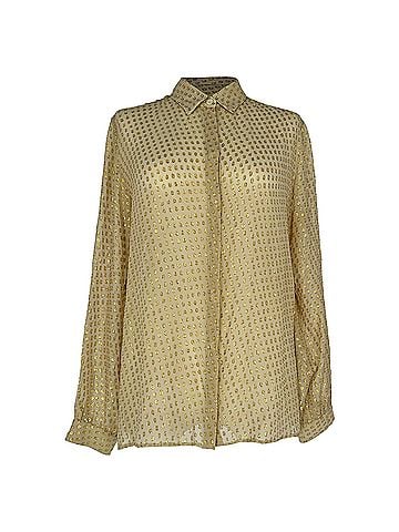 ETRO Etro Metallic Polka Dot Blouse in Cream Silk (view 1)