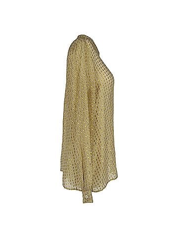 ETRO Etro Metallic Polka Dot Blouse in Cream Silk (view 2)