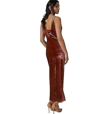 Anthropologie V-Neck Velvet Cocktail Dress (view 2)