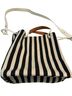 HOBO Stripes Black White Leather Bucket Bag One size - photo 1