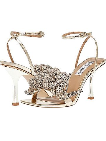 Steve Madden Gold Butterfly Embellished Ankle-Strap Heels Heels (view 1)