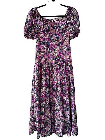 Astr Floral Puff Sleeve Maxi Dress Casual Dress (view 1)