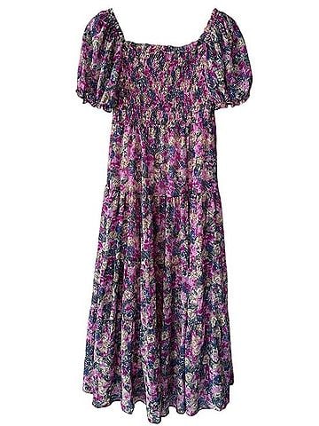 Astr Floral Puff Sleeve Maxi Dress Casual Dress (view 2)