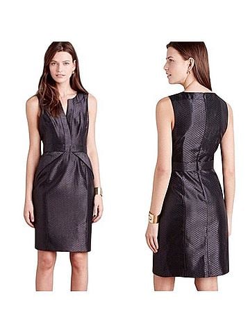 Maeve Metallic Jacquard V-Neck Sheath Dress Cocktail Dress (view 1)