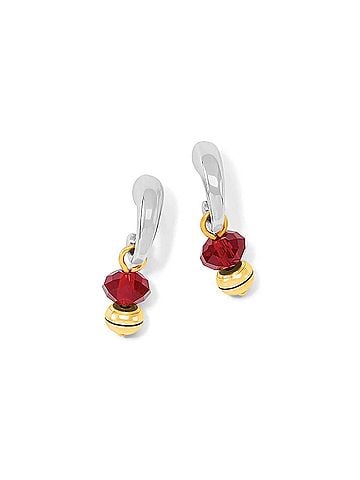 Brighton Women's Meridian Two Tone Post Hope Earrings in Gold-Red (view 1)