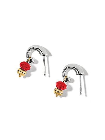 Brighton Women's Meridian Two Tone Post Hope Earrings in Gold-Red (view 2)
