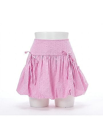 Day + Moon Bow Bubble Skirt in Pink (view 1)