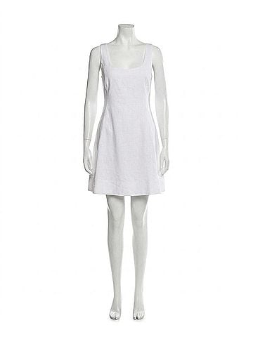 1.State Scoop-Neck Full-Circle Dress in Ultra White (view 1)