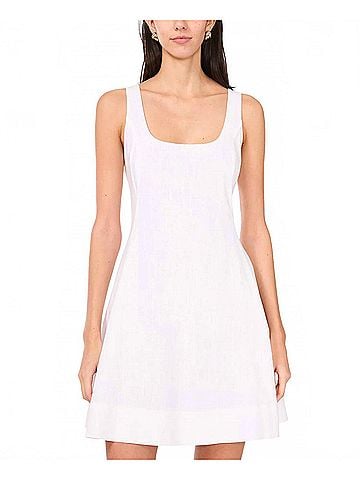 1.State Scoop-Neck Full-Circle Dress in Ultra White (view 2)