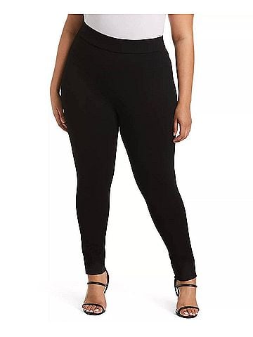 Rafaella Plus Size Comfort Fit Seamed Back Legging Pants in Black (view 2)