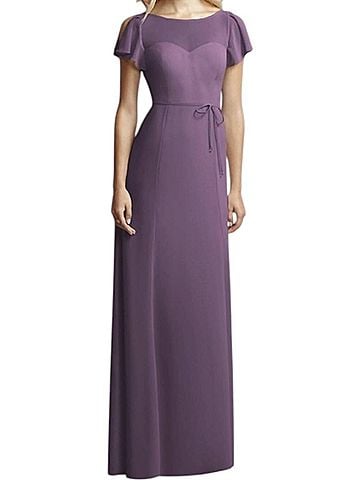 Jenny Yoo Collection Flutter Sleeve Illusion Dress in Smashing (view 2)