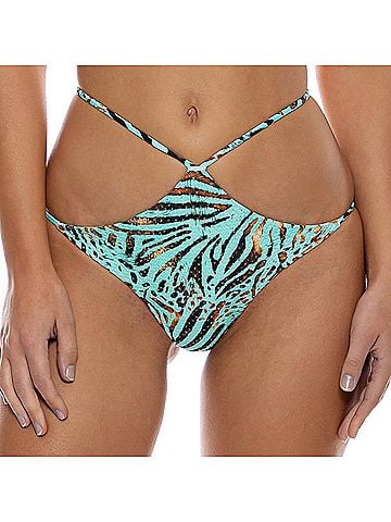Luli Fama Animale Reversible Diamond Cut Bottom in Aqua (view 2)