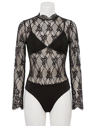 NBD Raylynn Bodysuit in Black (view 1)
