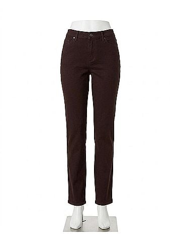 Gloria Vanderbilt Manda Straight-Leg Jeans - Petite in Hazelnut (view 1)
