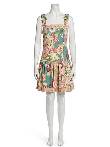 CeCe Sleeveless Square-Neck Dress in Tropic Night (view 1)