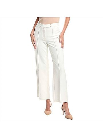 Tahari Wide Leg Front Seam Pant in White Star (view 2)