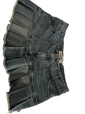 Hydraulic Denim Skirt (view 1)