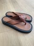 ALOHAS 100% Leather Brown Black Sandals Size 9 - photo 5