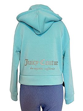 Juicy Couture Aqua Zip Hoodie with Drawstrings Zip Up Hoodie (view 2)