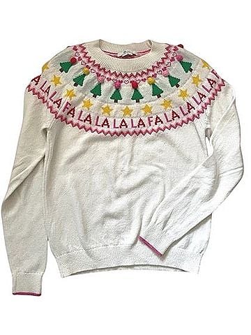 Boden Fair Isle Holiday Jumper FaLaLa Pullover Sweater (view 1)