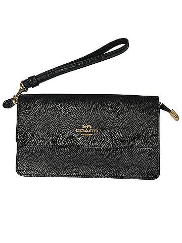Coach Foldover Wristlet Clutch Leather Clutch (view 1)