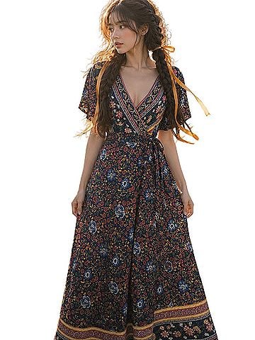 Zesica Midnight Garden Wanderer Casual Dress (view 1)