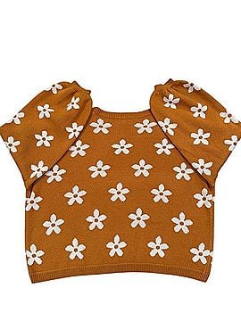 Altar'd State Pumpkin Floral Crewneck Sweater Casual Sweaters (view 2)