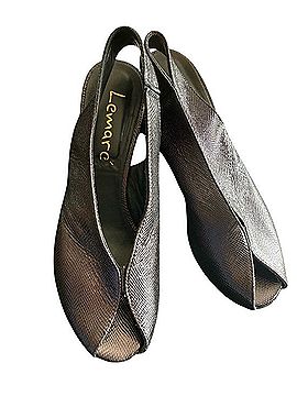Lemare Lemare Italian Peep-Toe Slingback Heels Heels (view 1)