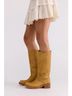 FRYE 100% Leather Yellow Tan Boots Size 6 1/2 - photo 3