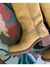 FRYE 100% Leather Yellow Tan Boots Size 6 1/2 - photo 9