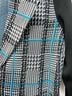 MING WANG Plaid Black White Teal Blazer Size L (petite) - photo 5