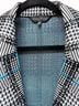 MING WANG Plaid Black White Teal Blazer Size L (petite) - photo 4
