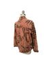 Chico's 100% Cotton 95% Rayon 5% Metallic Fiber Floral Orange Black Denim Jacket Size M - photo 2