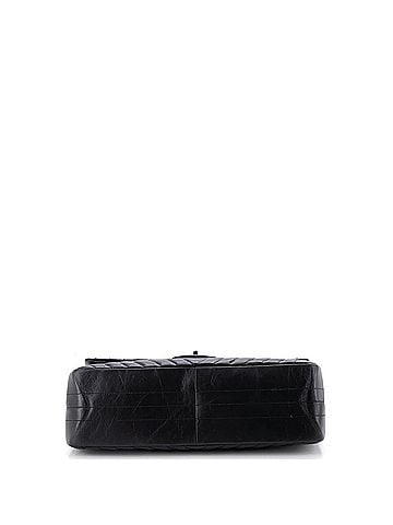 Chanel So Black Reissue 2.55 Flap Bag Chevron Aged Calfskin 227 (view 2)