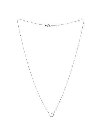 Tiffany & Co. Metro Open Heart Pendant Necklace 18K White Gold and Diamonds Mini (view 2)