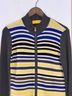 St. John 100% Wool Stripes Gray Jacket Size S - photo 6