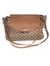Nine West Print Brown Tan Leather Shoulder Bag One size - photo 1