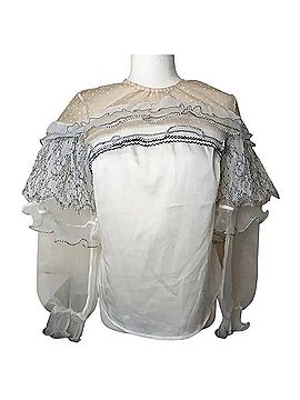 Self-Portrait Long Sleeve Blouse (view 2)