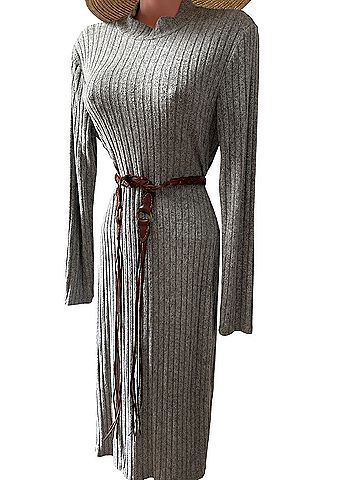 Fashion Nova Still Mornings &amp; Soft Lines Curve-Skimming maxi Sweater Dress Casual Dress (view 2)