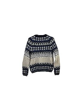 Scotch & Soda Winter Blue Fairisle Wool Blend Crewneck Pullover Sweater (view 2)