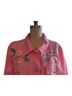Bob Mackie 100% Cotton Floral Pink Jacket Size L - photo 2