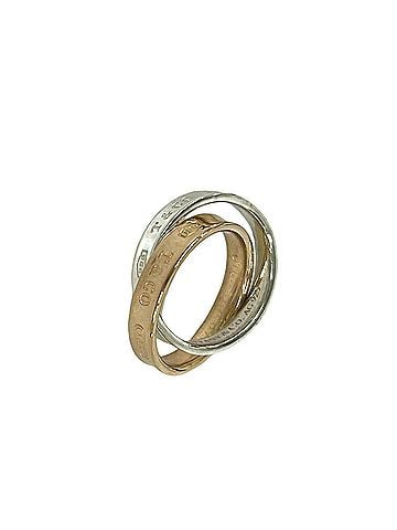 Tiffany & Co. TIFFANY&amp;Co. Tiffany 1837 Interlocking Circle Ring, Sterling Silver 925, 18K Pink Gold, 61647 (view 1)