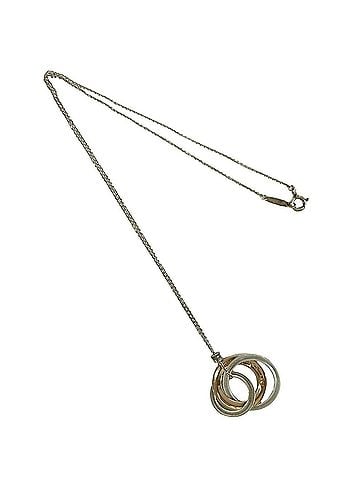 Tiffany & Co. TIFFANY&amp;Co. Tiffany 1837 Interlocking Circle Necklace Triple Sterling Silver 925 Rubedo Metal 185-4 (view 1)