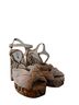 Jeffrey Campbell Animal Print Gray Brown Wedges Size 10 - photo 2