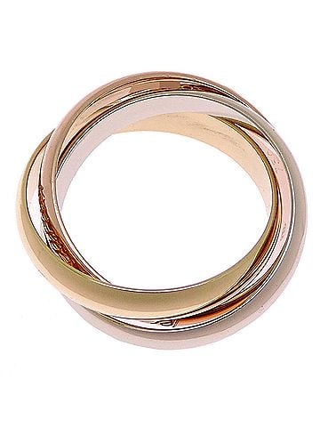 Cartier Cartier #51 750 Three-Color Trinity Women's Ring, Yellow Gold (view 2)