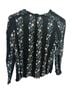 Talbots 100% Rayon Floral Black Blue Green White Long Sleeve Blouse Size P (petite) - photo 2