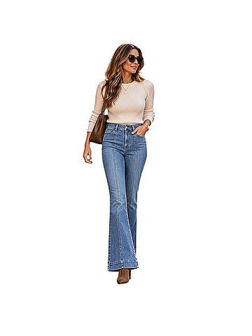 Veronica Beard Carson Ankle Flare Jeans (view 2)