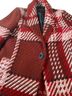 Express Plaid Red Brown Pink White Coat Size S - photo 2