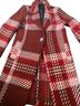 Express Plaid Red Brown Pink White Coat Size S - photo 1
