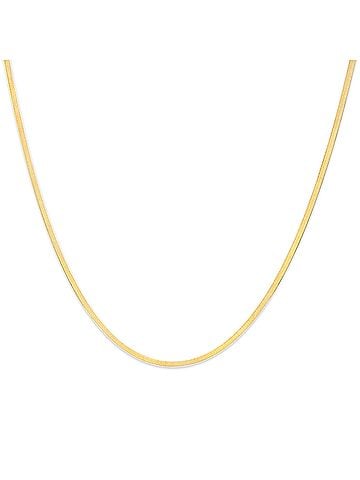 Haus of Brilliance Unisex Solid 14K Yellow Gold 2.8mm Imperial Herringbone Chain Necklace - 18" Inches (view 1)